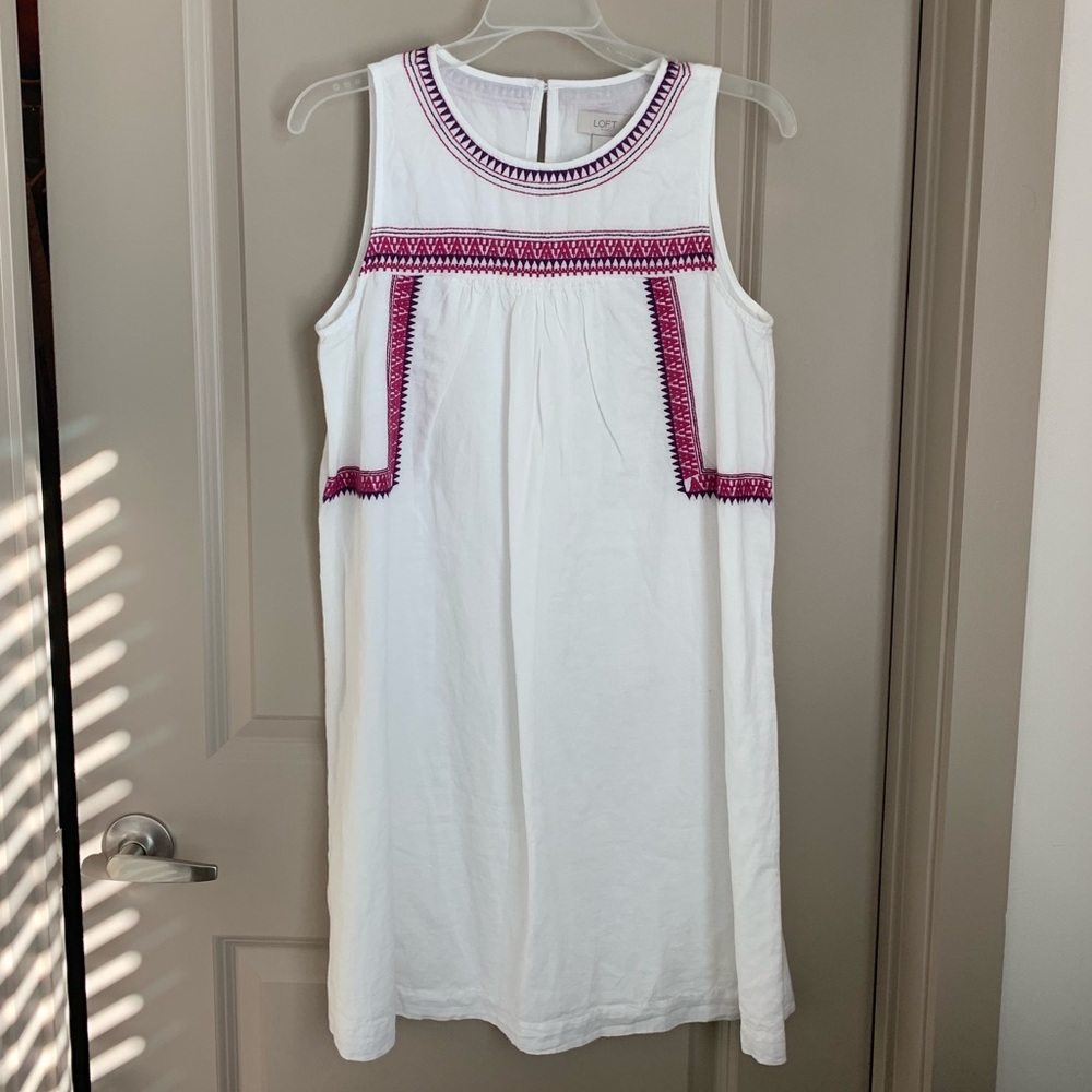 LOFT white dress
